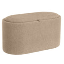 Puff beige con almacenaje