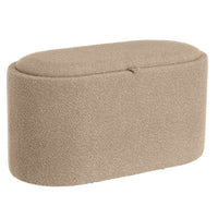 Puff beige con almacenaje