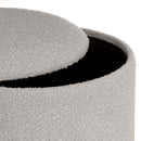 Set de 2 puffs grises con almacenaje