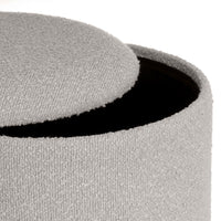 Set de 2 puffs grises con almacenaje