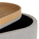 Puff  gris con almacenaje