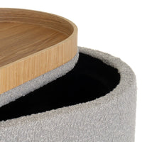 Puff  gris con almacenaje