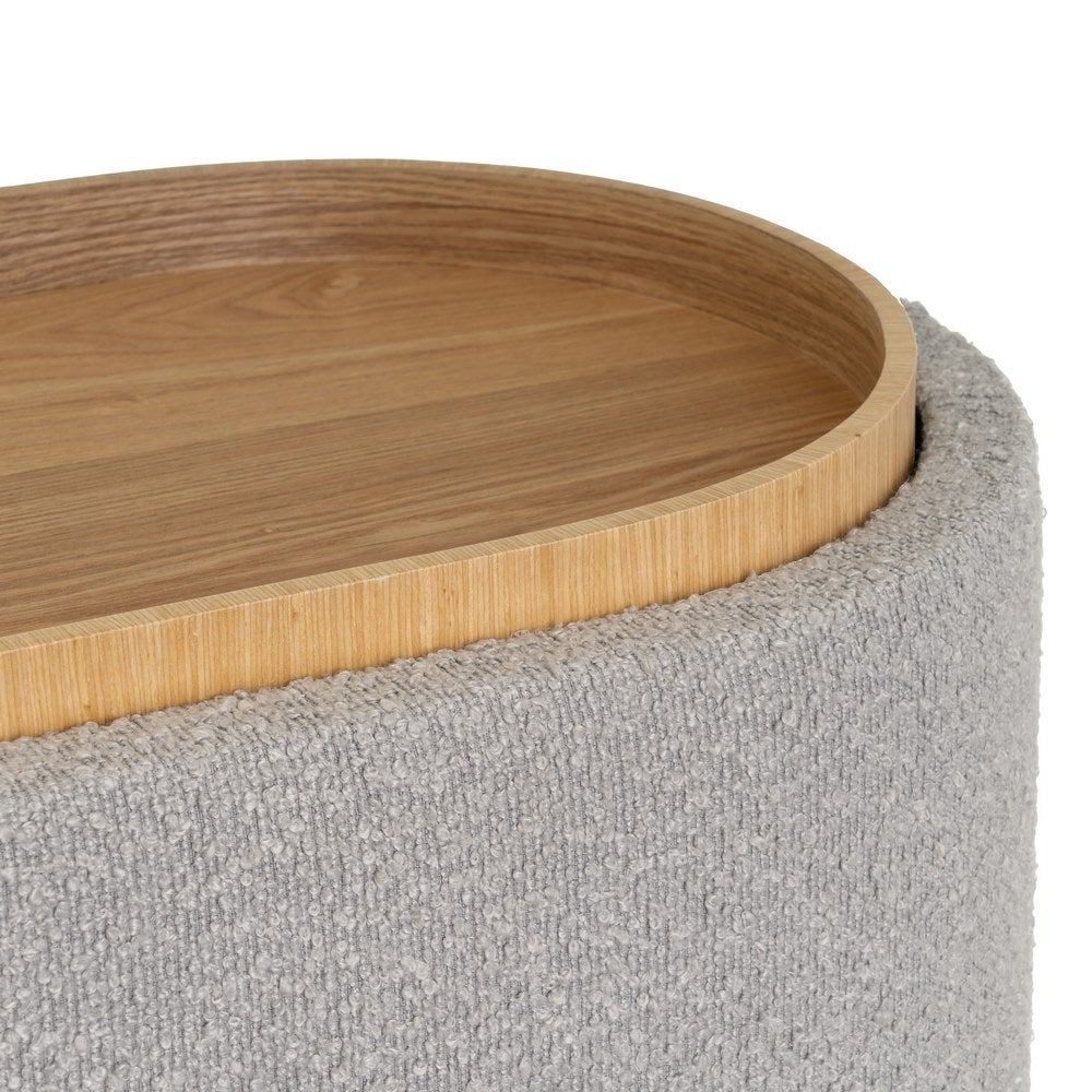 Puff  gris con almacenaje