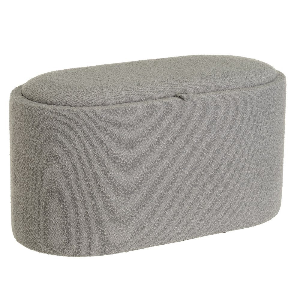 Puff  gris con almacenaje