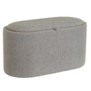 Puff  gris con almacenaje