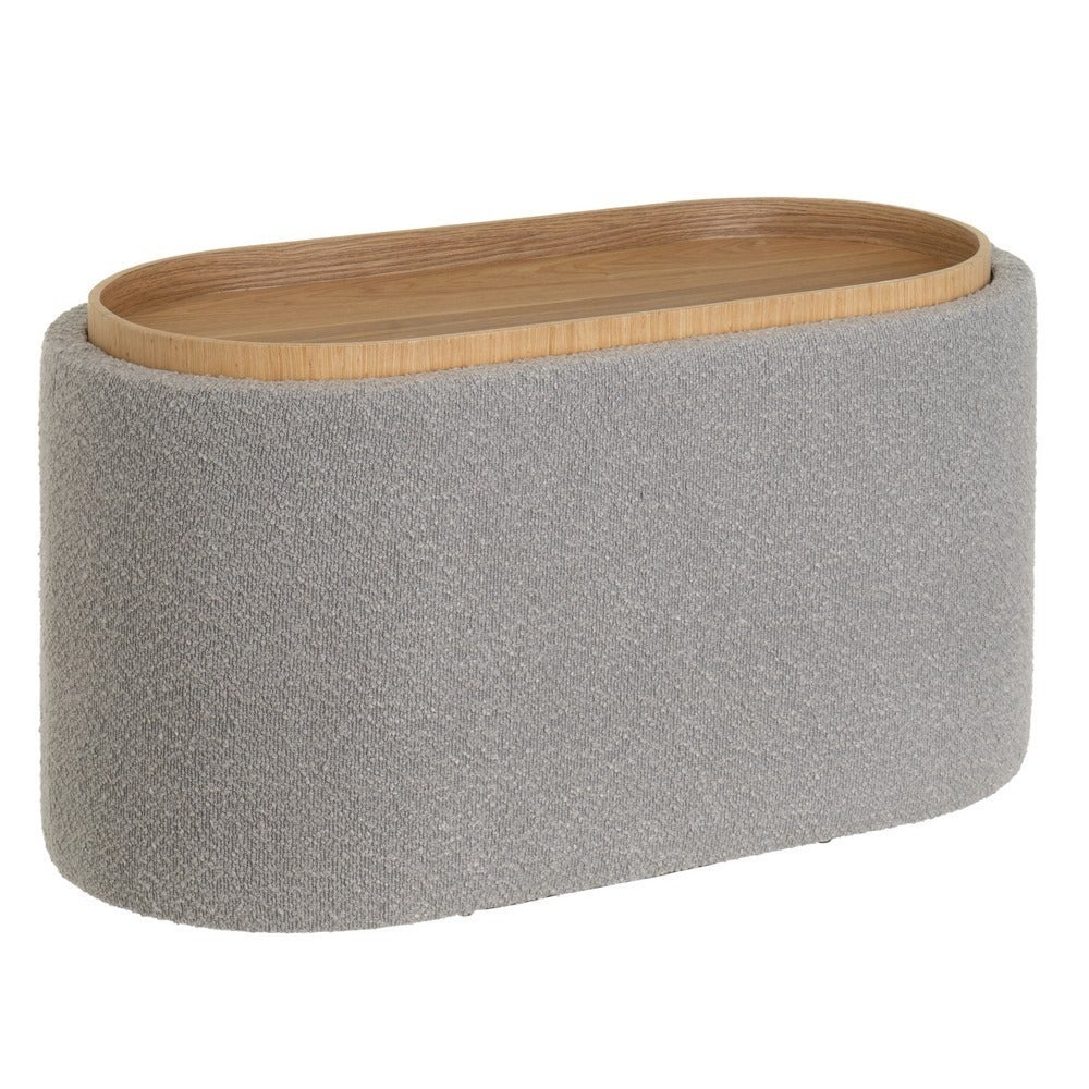 Puff  gris con almacenaje