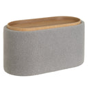 Puff  gris con almacenaje