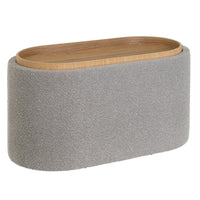 Puff  gris con almacenaje