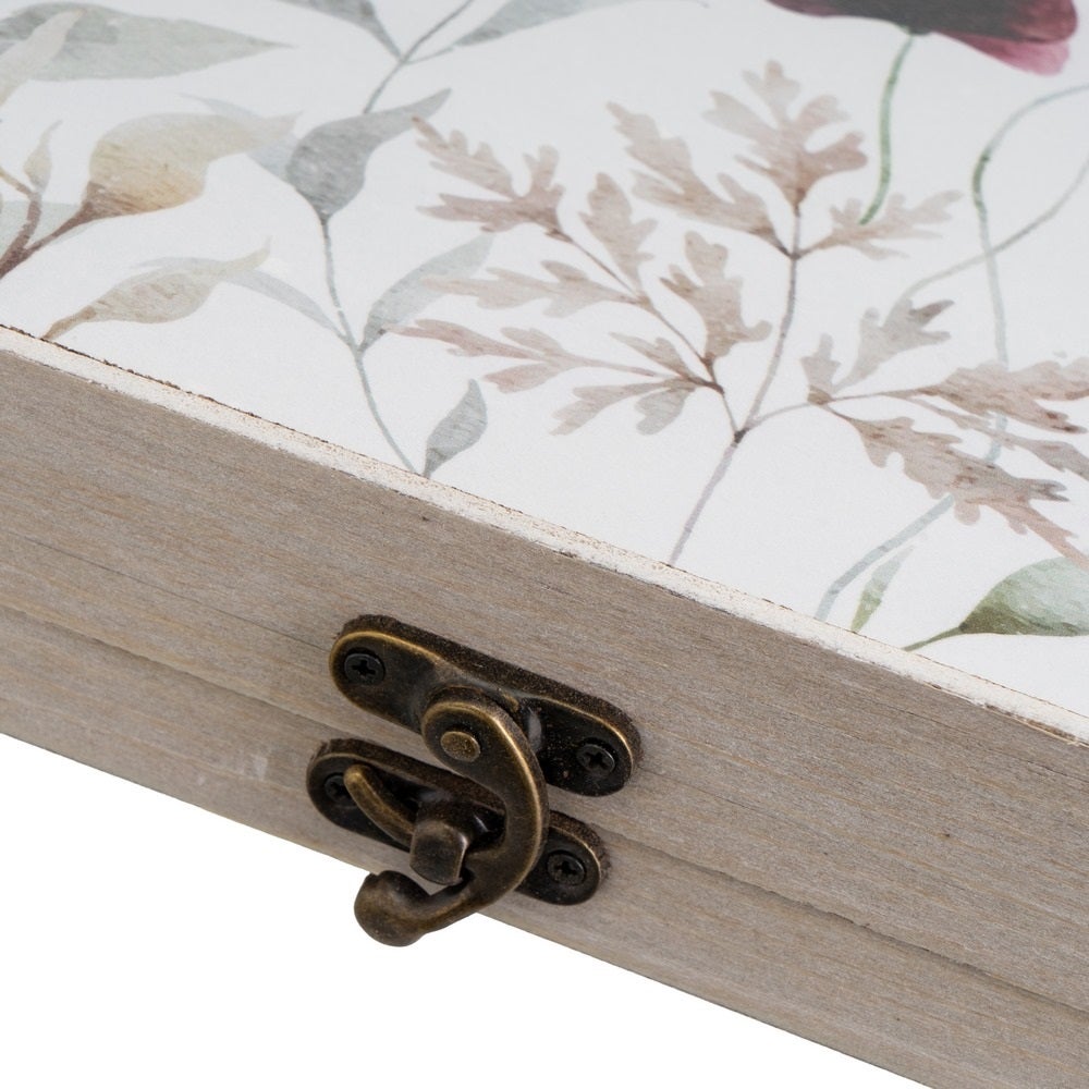 Tapa contador blanco de flores