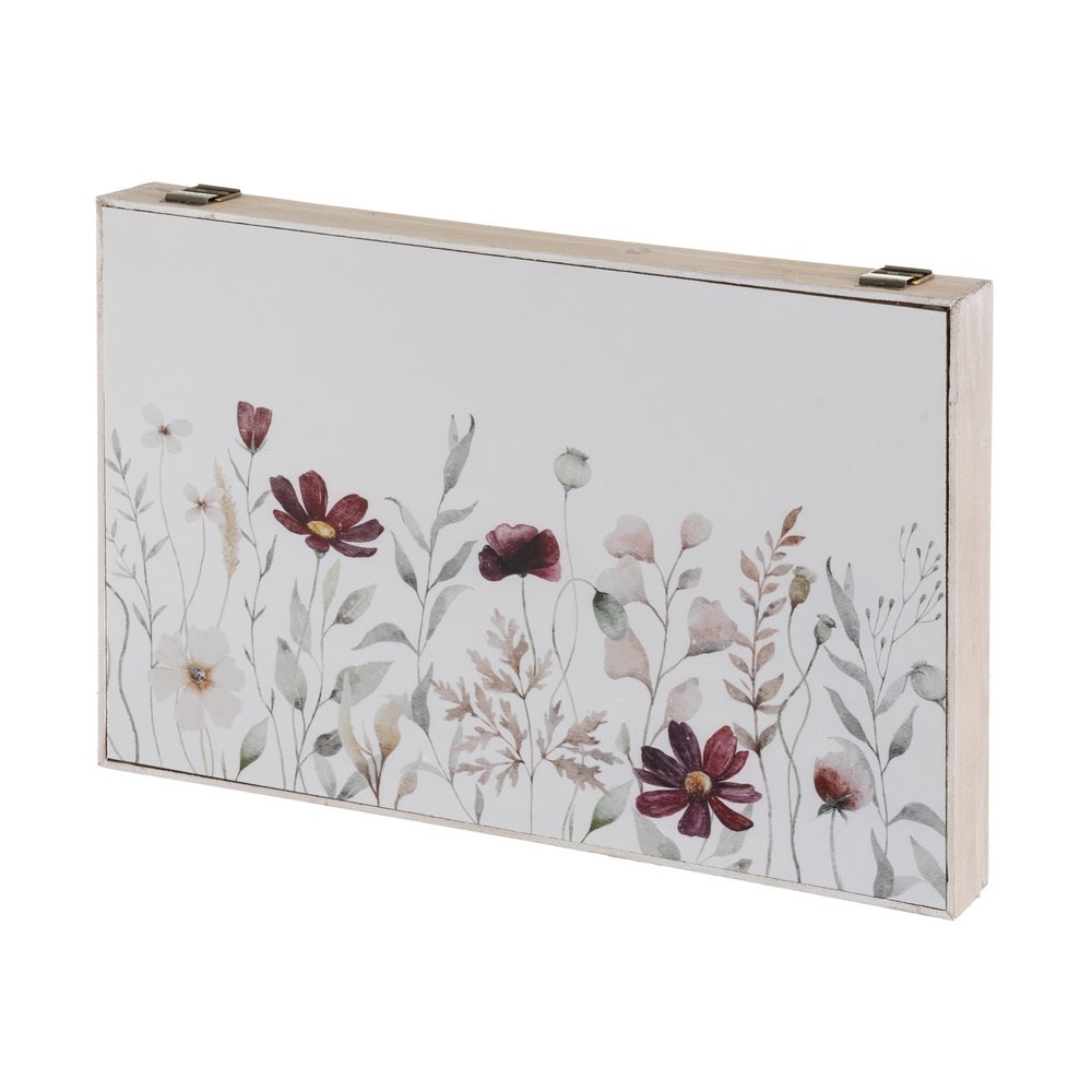 Tapa contador blanco de flores