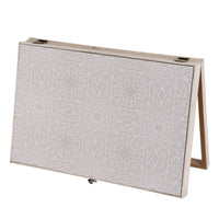 Tapa contador con geometría beige