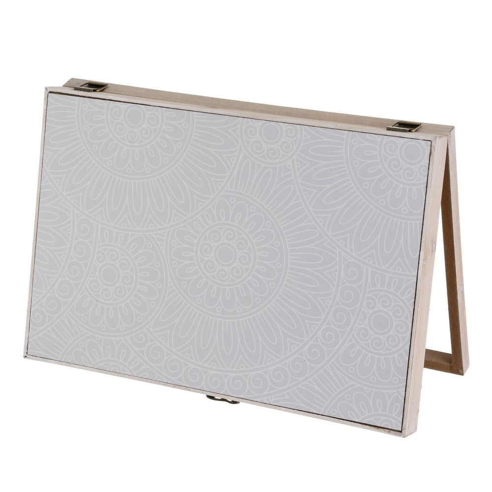 Tapa contador con mandala gris