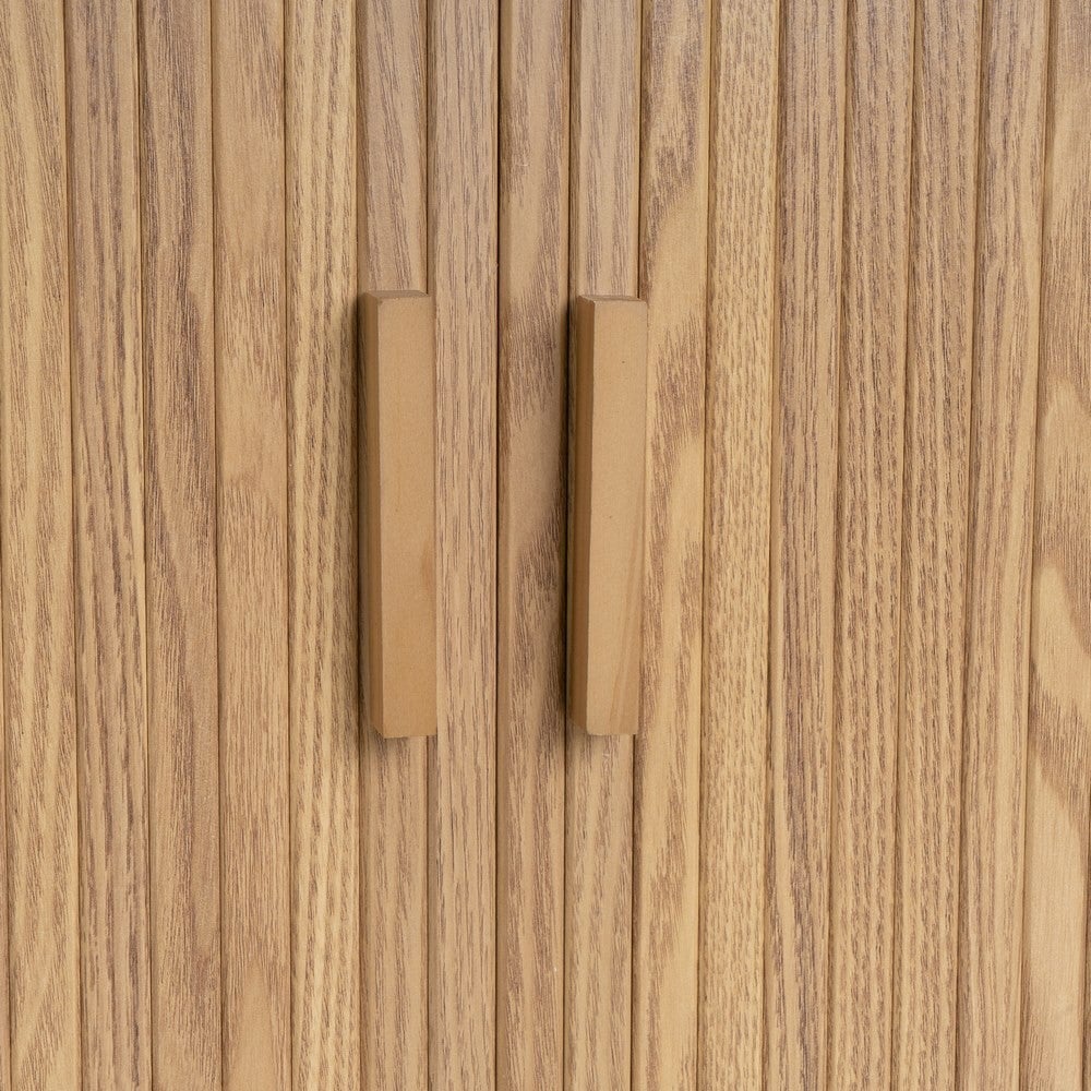 Aparador marrón de madera con 2 puertas