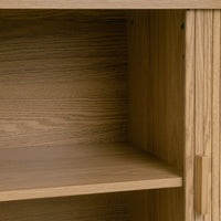 Aparador marrón de madera con 2 puertas