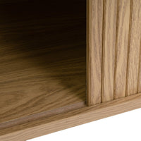 Aparador marrón de madera con 2 puertas