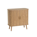 Aparador Elia de MDF color roble con 2 puertas de 80x40x80 cm