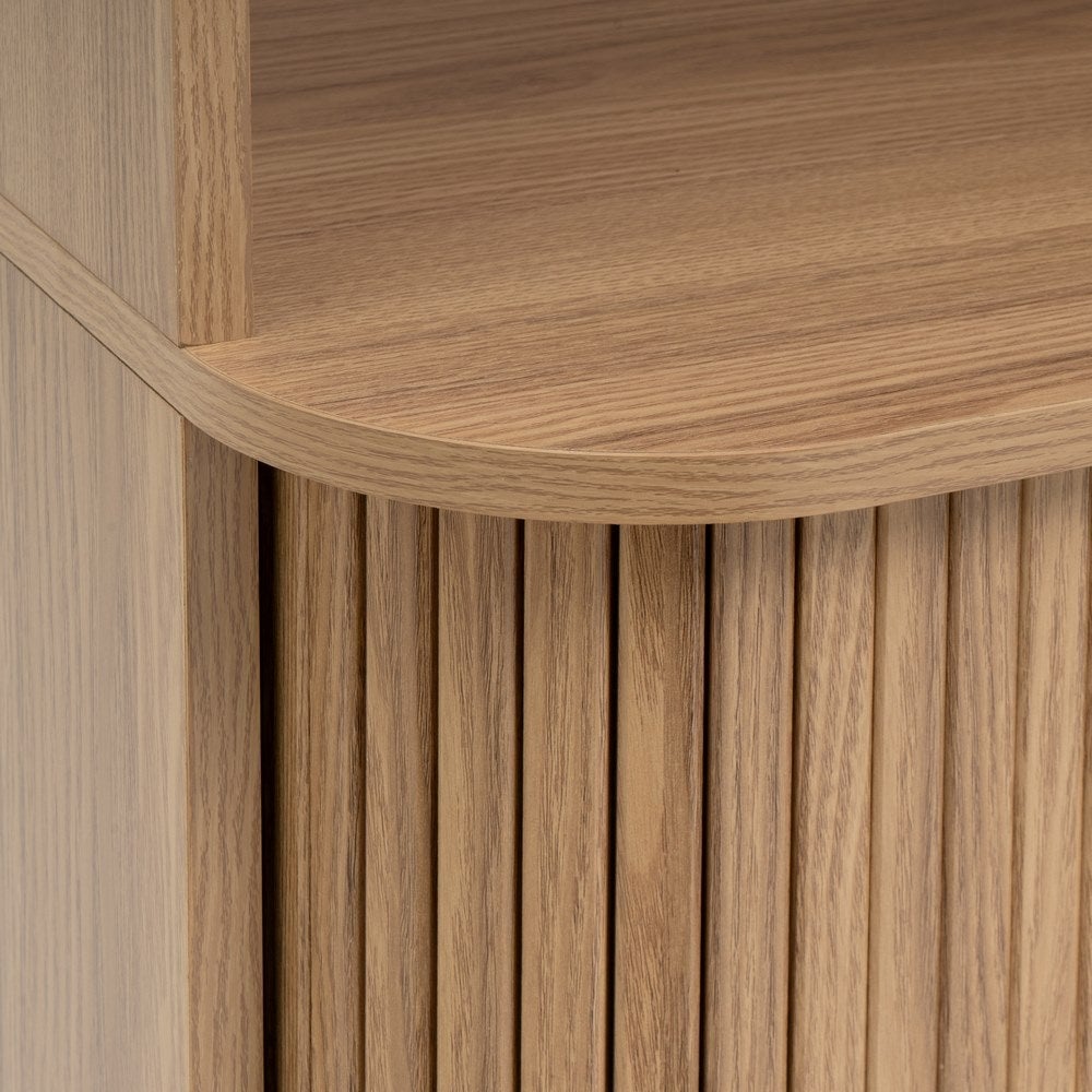 Estantería marrón de madera con 3 baldas y 2 puertas 80x40x172 cm