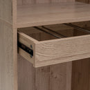 Armario modular natural de madera con barra y pantalonero extraíble