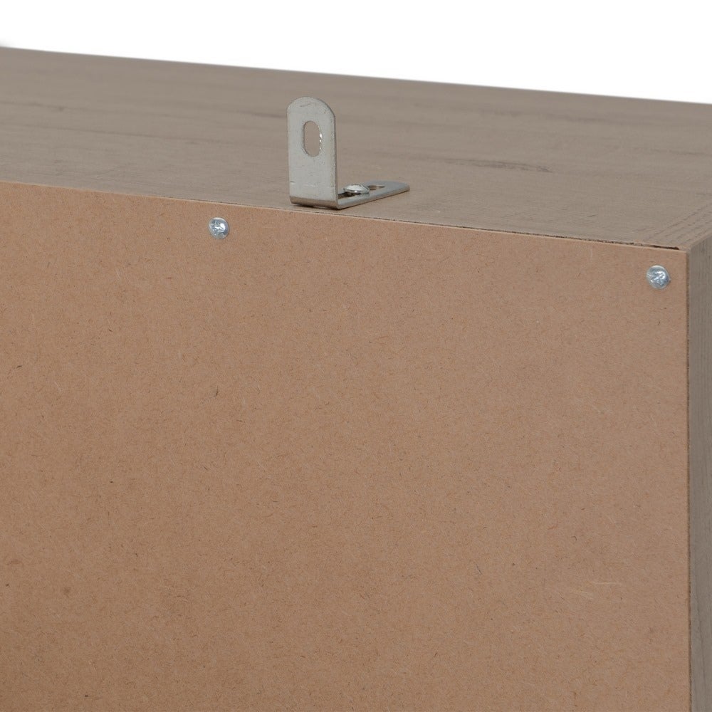 Armario modular natural de madera con barra y pantalonero extraíble