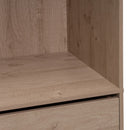 Armario modular natural de madera con barra y 4 cajones