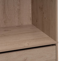 Armario modular natural de madera con barra y 4 cajones