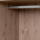 Armario modular natural de madera con barra y 4 cajones