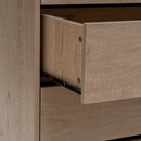 Armario modular natural de madera con barra y 4 cajones