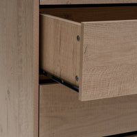 Armario modular natural de madera con barra y 4 cajones