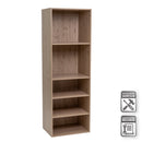 Armario modular natural de madera con 5 estantes