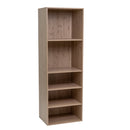 Armario modular natural de madera con 5 estantes