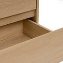 Cómoda Naroa de Madera color Natural con 3 Cajones de 80x40x80 cm