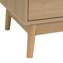 Cómoda Naroa de Madera color Natural con 3 Cajones de 80x40x80 cm
