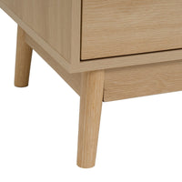Cómoda Naroa de Madera color Natural con 3 Cajones de 80x40x80 cm