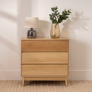 Cómoda Naroa de Madera color Natural con 3 Cajones de 80x40x80 cm