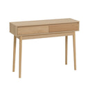 Consola Naroa con 2 Cajones Beige y Natural 100x30x76 cm