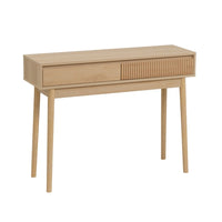 Consola Naroa con 2 Cajones Beige y Natural 100x30x76 cm