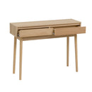 Mesa Consola Naroa de Madera color Natural con 2 Cajones de 100x30x75 cm