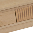 Mesa Consola Naroa de Madera color Natural con 2 Cajones de 100x30x75 cm
