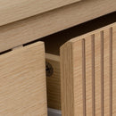 Mesa Consola Naroa de Madera color Natural con 2 Cajones de 100x30x75 cm