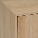 Aparador de madera natural de 2 puertas correderas 115x39,5x90 cm
