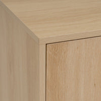 Aparador de madera natural de 2 puertas correderas 115x39,5x90 cm