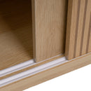 Armario para Vino Naroa de Madera color Natural con 2 Puertas Correderas de 80x30x120 cm