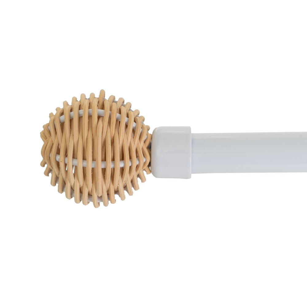 Barra cortina extensible blanco