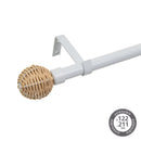 Barra cortina extensible blanco