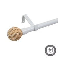 Barra cortina extensible blanco