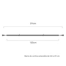 Barra cortina extensible blanco