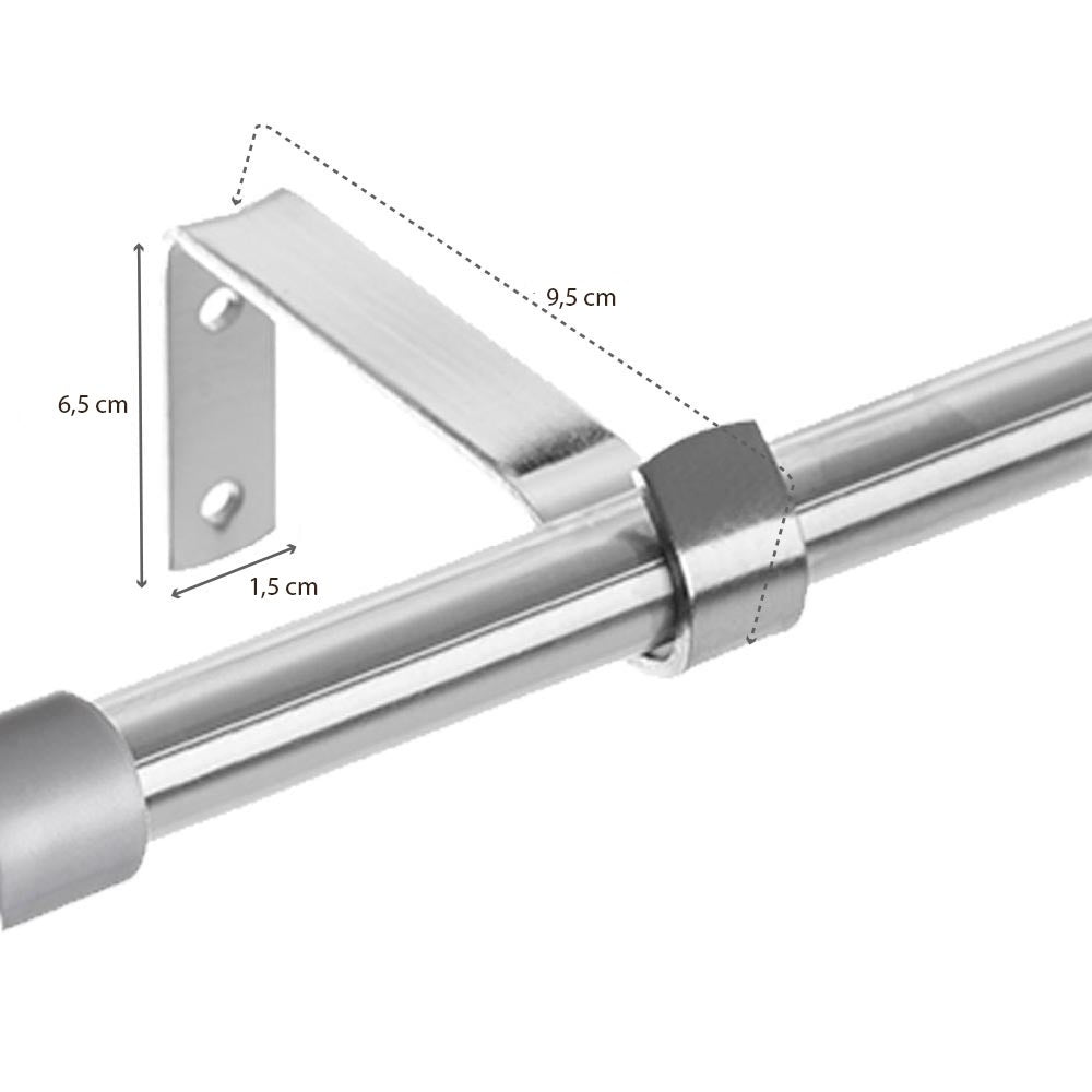 Barra cortina extensible blanco