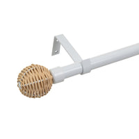 Barra cortina extensible blanco