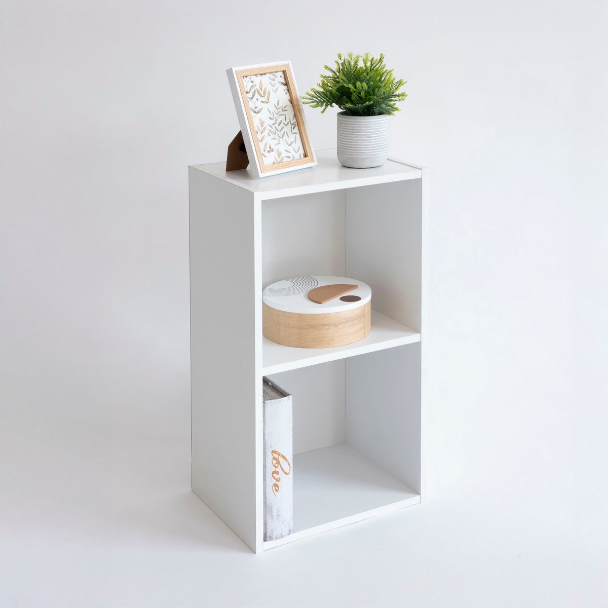 Estantería Cubo 2 estantes blanco