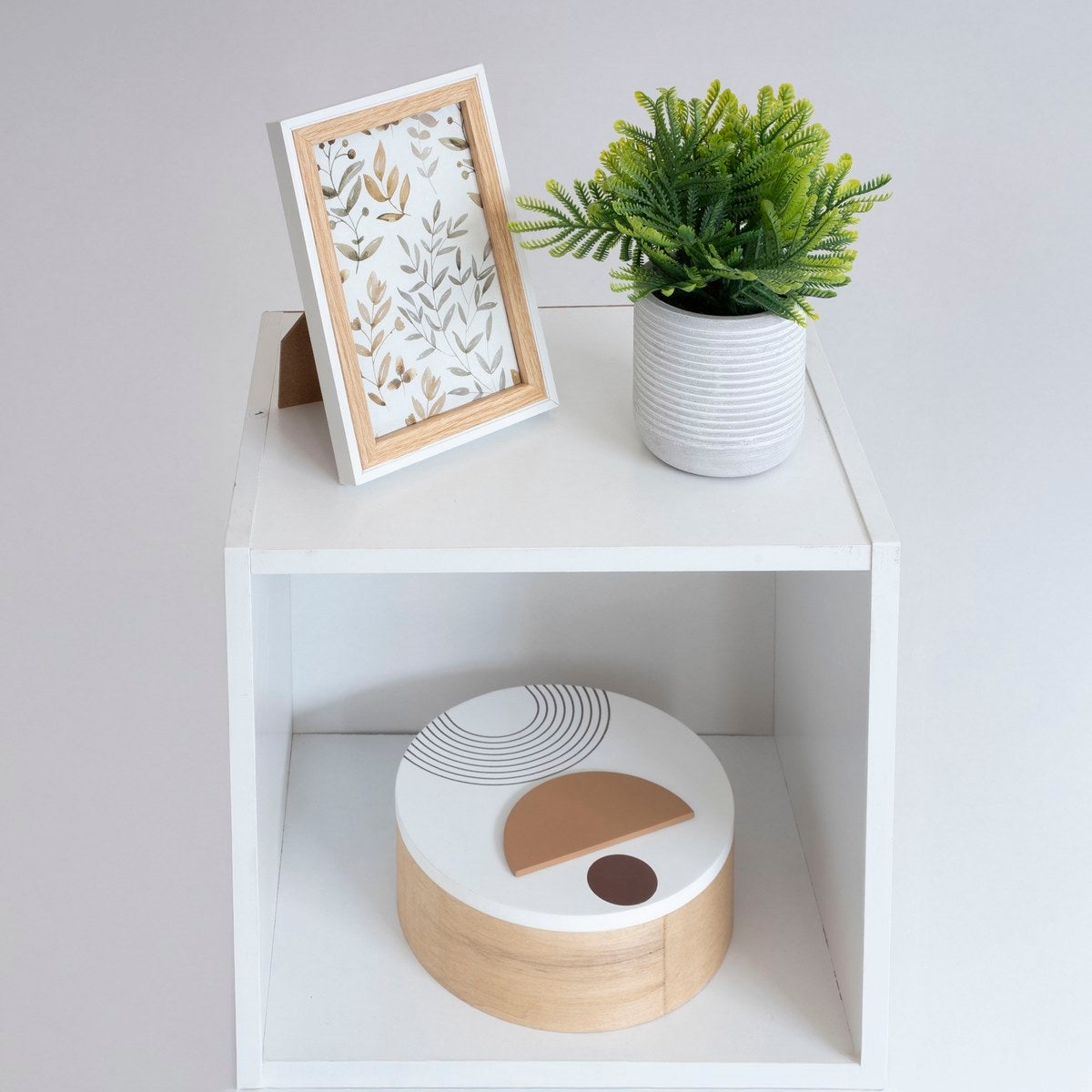 Estantería Cubo 2 estantes blanco